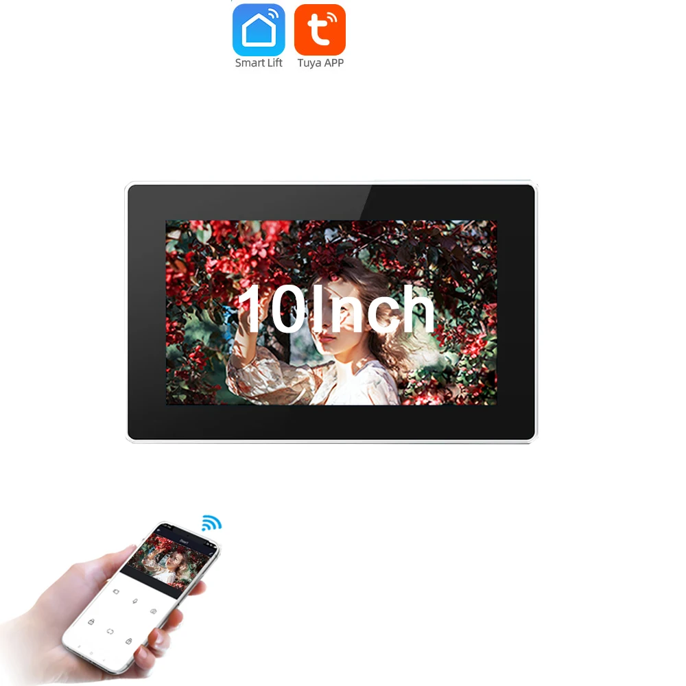 ANJIELO SMART Tuya Smart Wireless WiFi IP POE Switch video intercom 10"Touch Screen Doorbell Home Door phone Intercom with Camera Code