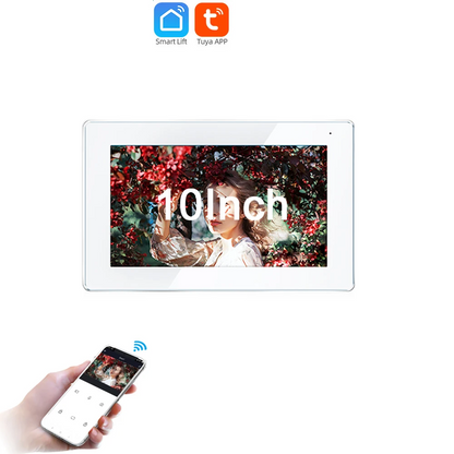ANJIELO SMART Tuya Smart Wireless WiFi IP POE Switch video intercom 10"Touch Screen Doorbell Home Door phone Intercom with Camera Code