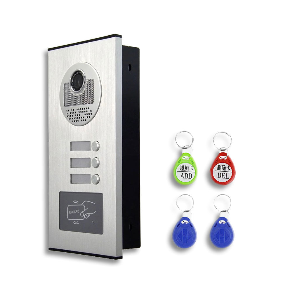 Anjielo Smart Home Video Intercom System 700TVL with RFID Access Outdoor Camera Video Doorphone Doorbell IR Night Vision for 2/3/4/6/8/10/12 for Multi-Room of Apartments and Villa