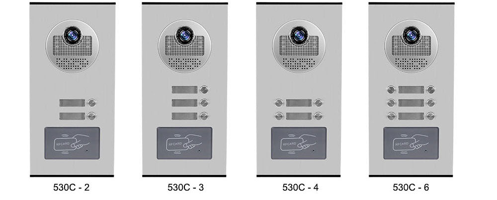 Anjielo Smart Home Video Intercom System 700TVL with RFID Access Outdoor Camera Video Doorphone Doorbell IR Night Vision for 2/3/4/6/8/10/12 for Multi-Room of Apartments and Villa