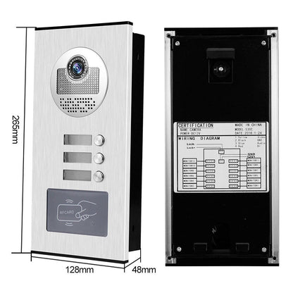 Anjielo Smart Home Video Intercom System 700TVL with RFID Access Outdoor Camera Video Doorphone Doorbell IR Night Vision for 2/3/4/6/8/10/12 for Multi-Room of Apartments and Villa