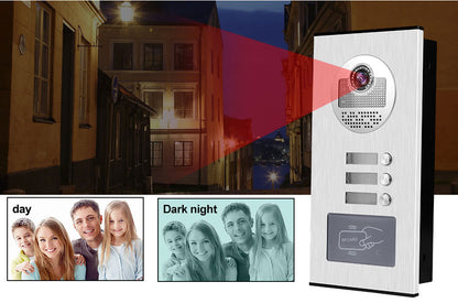 Anjielo Smart Home Video Intercom System 700TVL with RFID Access Outdoor Camera Video Doorphone Doorbell IR Night Vision for 2/3/4/6/8/10/12 for Multi-Room of Apartments and Villa