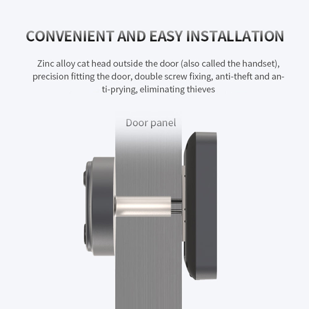 Anjielo Smart Home 1080P Cat's Eye Video Smart Doorbell Cat's Eye Tuya WiFi Cat's Eye Camera Viewer Smart Doorbell Monitoring Kit Supports Night Vision