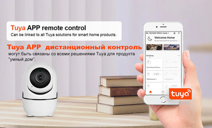 Anjielo Smart Home Tuya 1080P Smart Camera Supports Baby Care, Indoor Security, Mobile Remote Control and High-definition Night Vision