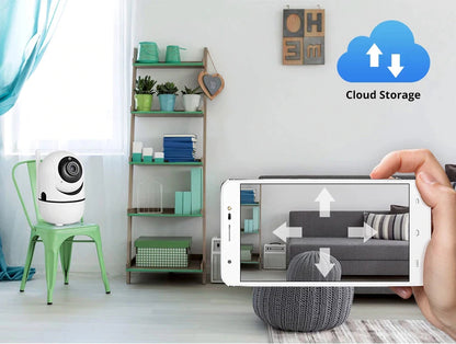 Anjielo Smart Home Tuya 1080P Smart Camera Supports Baby Care, Indoor Security, Mobile Remote Control and High-definition Night Vision