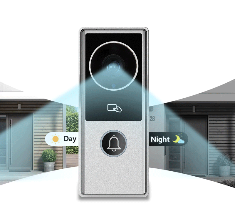 Anjielo Smart Home Security Video Doorbell System 140° Ultra-wide-angle HD Camera, IP65 Waterproof 24/7 Home Monitoring and Protection