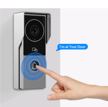 Anjielo Smart Home Security Video Doorbell System 140° Ultra-wide-angle HD Camera, IP65 Waterproof 24/7 Home Monitoring and Protection