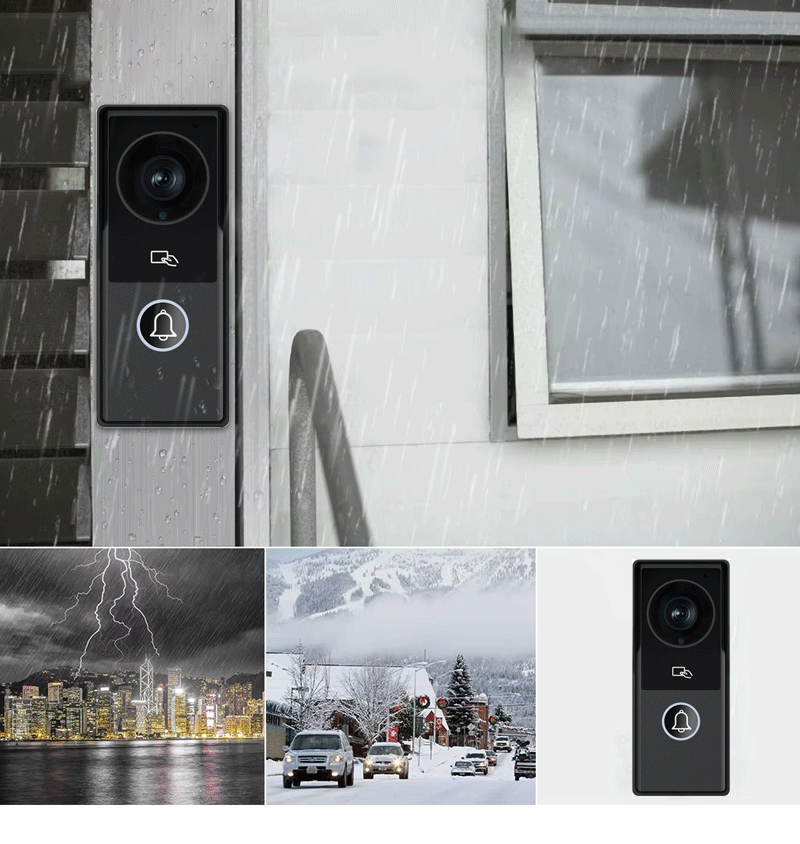 Anjielo Smart Home Security Video Doorbell System 140° Ultra-wide-angle HD Camera, IP65 Waterproof 24/7 Home Monitoring and Protection