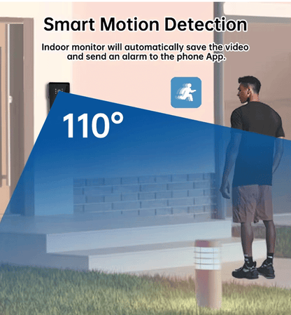 Anjielo Smart Home 1080P 2 Wired Video Doorbell Intercom System Tuya Wifi Motion Dection Doorbell With 7 /10Touch Screen Security Syste for home