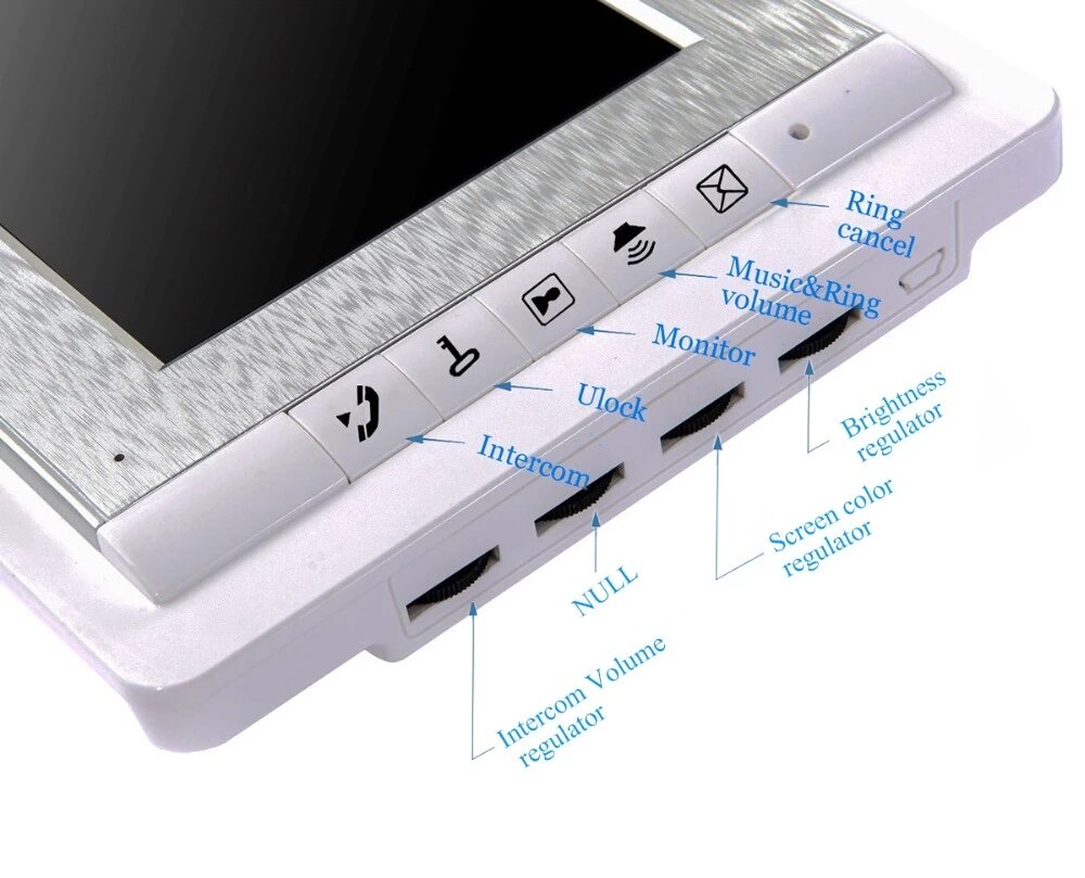 Anjielo Smart Home for 2/3/4 Unit Video Intercom System Doorbell with 7 Inch Monitor Doorphone for 2-4 Household Apartment to use.