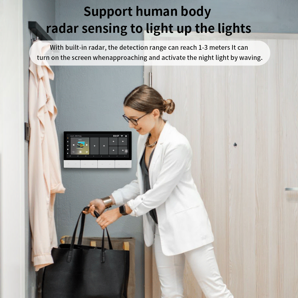 Anjielo Smart Home Latest 6-inch IPS Display Smart Home Central Control Panel Tuya Device Control Scene Touch Screen With Zigbee Smart for Multi-Functional Systems