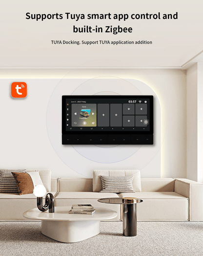 Anjielo Smart Home Latest 6-inch IPS Display Smart Home Central Control Panel Tuya Device Control Scene Touch Screen With Zigbee Smart for Multi-Functional Systems