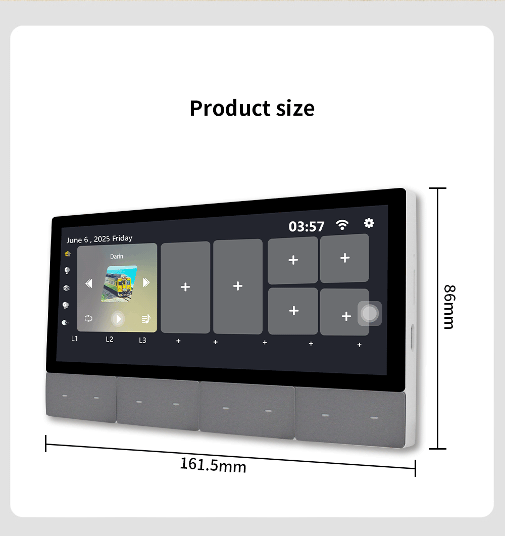 Anjielo Smart Home Latest 6-inch IPS Display Smart Home Central Control Panel Tuya Device Control Scene Touch Screen With Zigbee Smart for Multi-Functional Systems