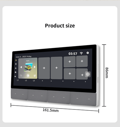 Anjielo Smart Home Latest 6-inch IPS Display Smart Home Central Control Panel Tuya Device Control Scene Touch Screen With Zigbee Smart for Multi-Functional Systems