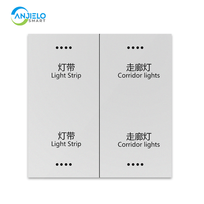 Anjielo Smart Home Zigbee 3.0 4-button Scene Switch - Anjielo Self-developed Zero-wire Technology Multi-touch Feedback Low Power Standby (≤0.5W)