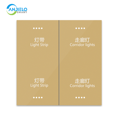 Anjielo Smart Home Zigbee 3.0 4-button Scene Switch - Anjielo Self-developed Zero-wire Technology Multi-touch Feedback Low Power Standby (≤0.5W)