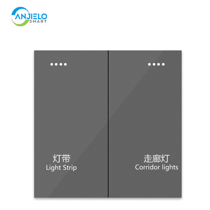 Anjielo Smart Home Zero Firewire Smart Two-button Switch - Zigbee 3.0 Protocol Capacitive Touch Multi-device Linkage Scenario
