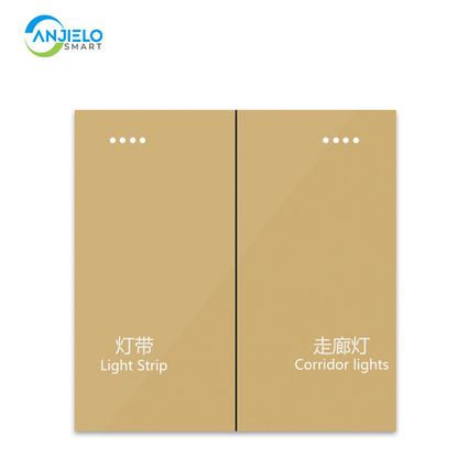 Anjielo Smart Home Zero Firewire Smart Two-button Switch - Zigbee 3.0 Protocol Capacitive Touch Multi-device Linkage Scenario