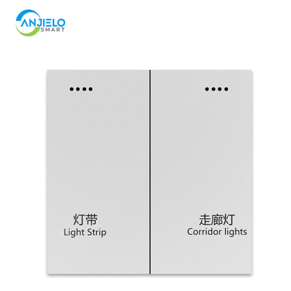 Anjielo Smart Home Zero Firewire Smart Two-button Switch - Zigbee 3.0 Protocol Capacitive Touch Multi-device Linkage Scenario
