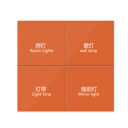 Anjielo Smart Home Zigbee 4-Key Touch Switch for Home Automation Single Pole 4-Way Control ABS/PC Housing SmartLife App Compatible Wi-Fi Zero Fire