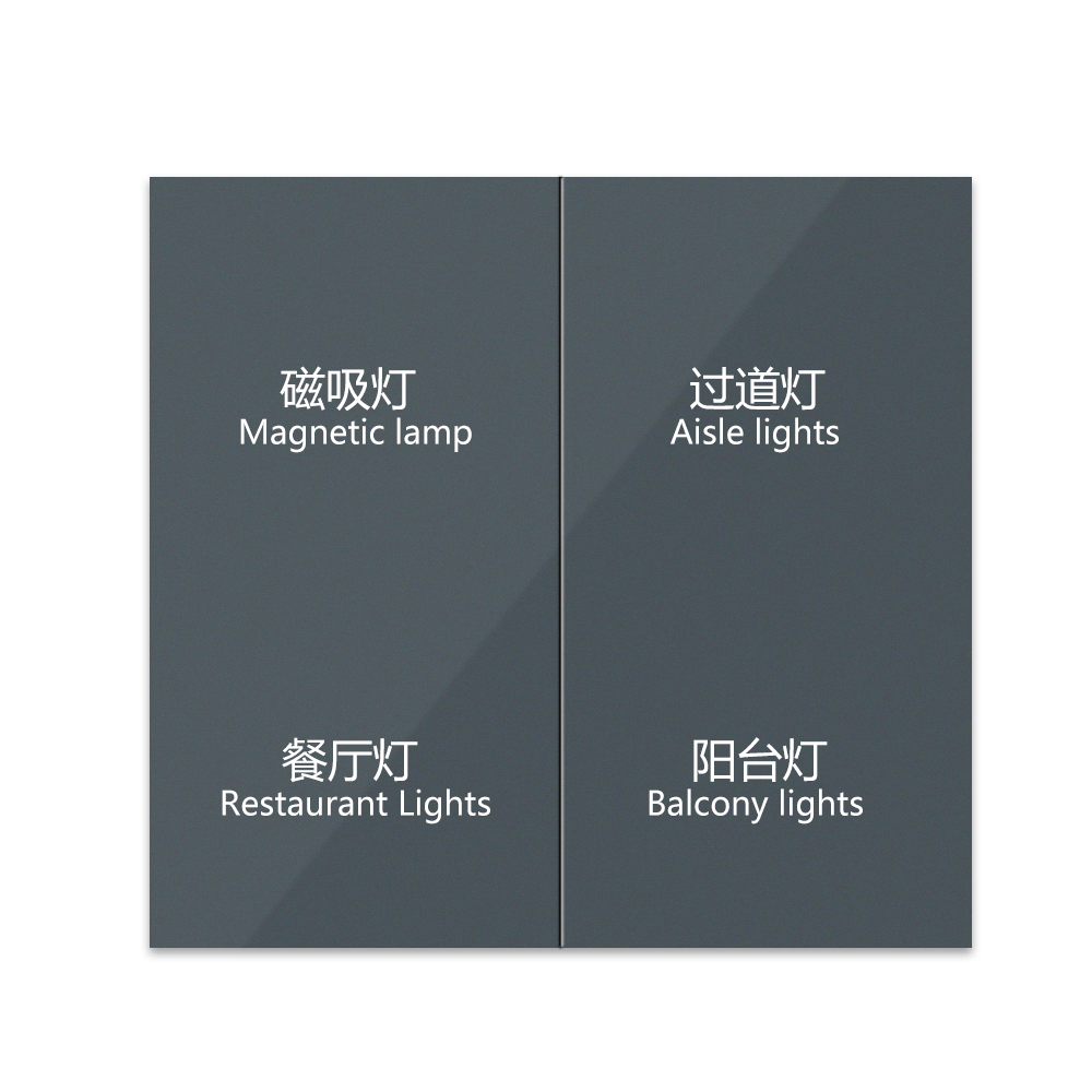 Anjielo Smart Home Zigbee 4-Key Touch Switch Single Pole 4-Way Control Wi-Fi Zero Fire ABS/PC Housing for Home Automation