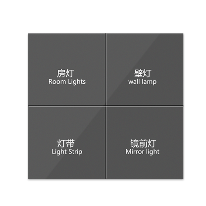 Anjielo Smart Home Zigbee 4-Key Touch Switch for Home Automation Single Pole 4-Way Control ABS/PC Housing SmartLife App Compatible Wi-Fi Zero Fire