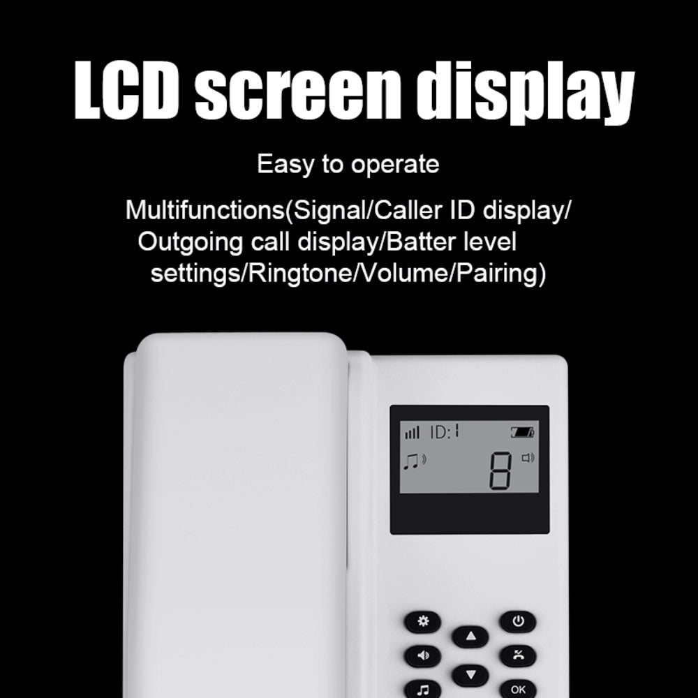 Wireless Intercom System for Home Office, 433MHz Two‑Way Hands‑Free Intercom Phone with LCD Screen, 18650 Battery Power Outage Support for House Apartment Multi‑Floor Communication