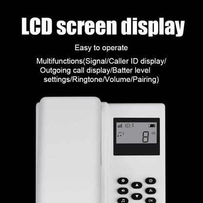 Wireless Intercom System for Home Office, 433MHz Two‑Way Hands‑Free Intercom Phone with LCD Screen, 18650 Battery Power Outage Support for House Apartment Multi‑Floor Communication