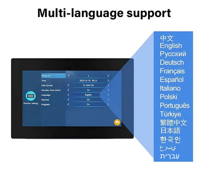 ANJIELO Metal Doorbell Video Intercom for System 10 inch Touch Screen 4in1 Unlock Romote Safety Protection Tuya Smart