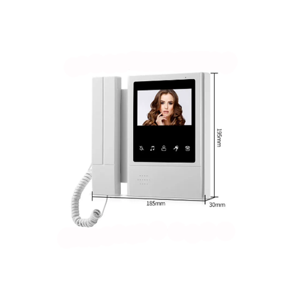 Anjielo Smart Home Indoor and Outdoor Building Video Intercom System with Remote Monitoring Features Single Monitor