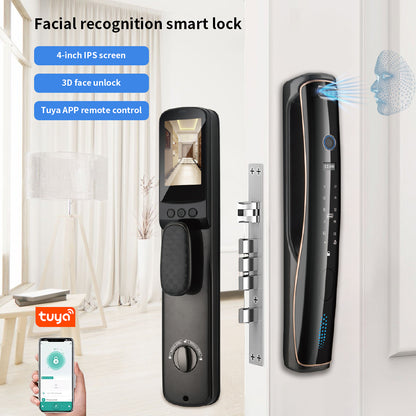 Anjielo Smart Home New Product Grey Tuya APP Keyless Card Door Lock Digital Access Control Door Locks with Code
