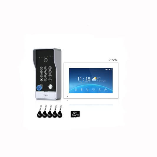 Anjielo 7/10 Inch 4-Line Video Intercom System Five-in-One Unlocking Tuya APP Remote Control