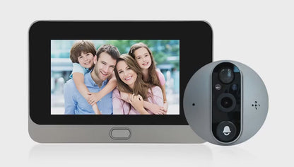 Anjielo Smart Home 1080P Cat's Eye Video Smart Doorbell Cat's Eye Tuya WiFi Cat's Eye Camera Viewer Smart Doorbell Monitoring Kit Supports Night Vision