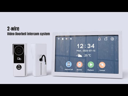 Anjielo Smart Home WiFi Smart Doorphone System by Anjielo Smart 2-Wire Installation with High Definition 1080P Camera and Large 10” Display