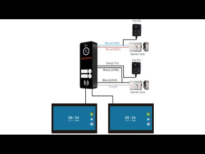 Anjielo Smart Home Full Touch Screen Anjielo WiFi Video Intercoms - Tuya Smart 7/10 Inch Intercom for Two Doors with 1080p Resolution and 160° Viewing Angle